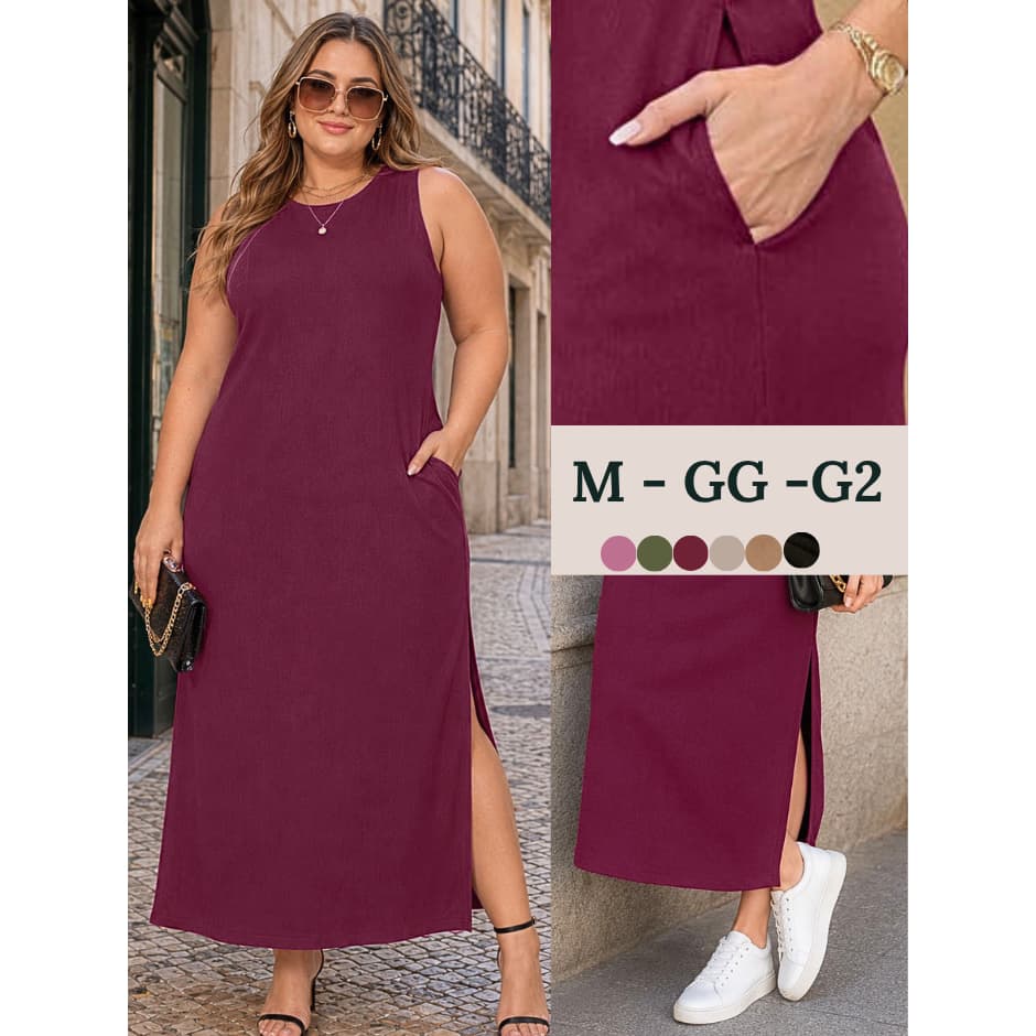 VESTIDO FEMININO ELEGANTE CASUAL VESTIDOS PLUS SIZE CONFORTÁVEL MODA FEMININA EVANGÉLICA LONGO SOFISTICADO SOCIAL CASUAL