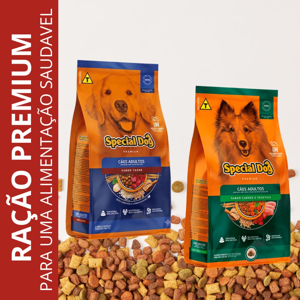 Ração Special Dog Premium Plus Para Cães Adultos 15kg Sabores