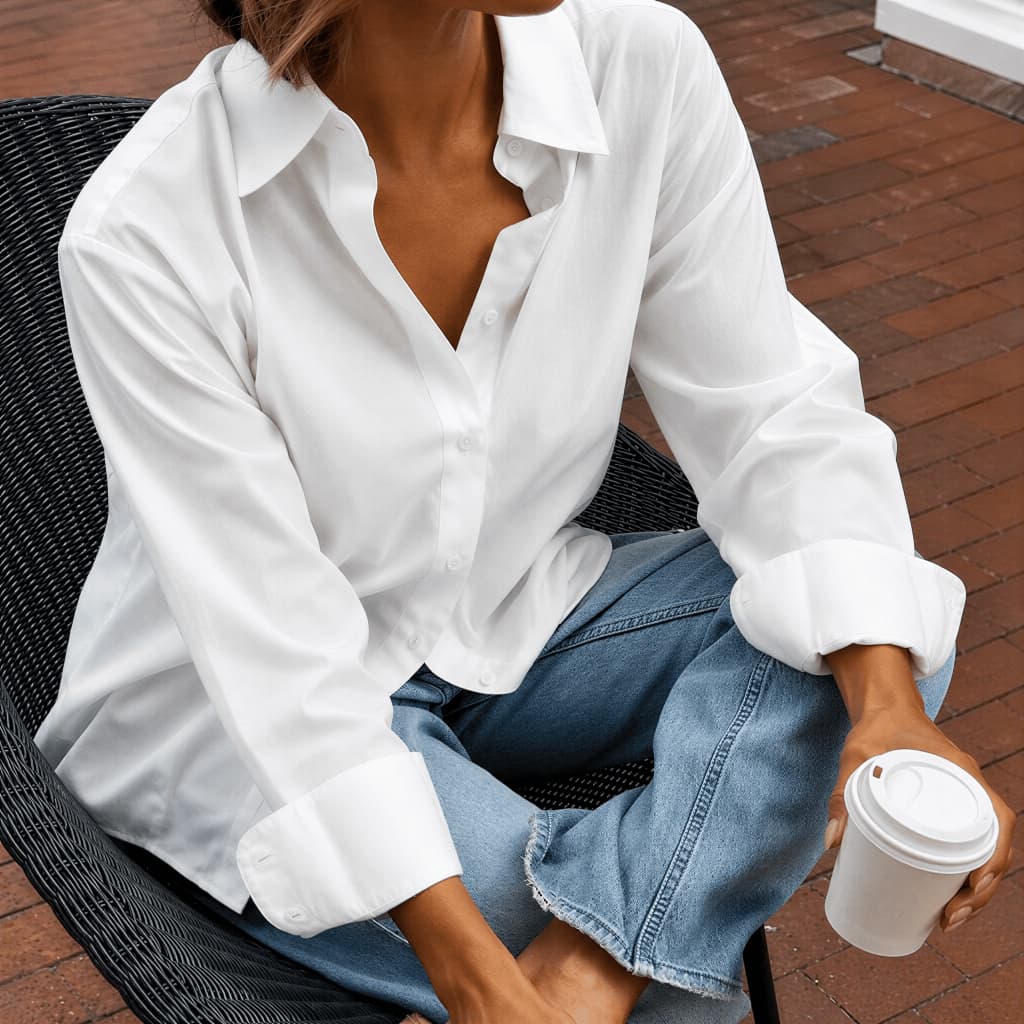 Camisa Social Feminina Elegante Manga Longa Blusa Feminina Crepinho Premium Camisa Escritório Casual Moderna Top