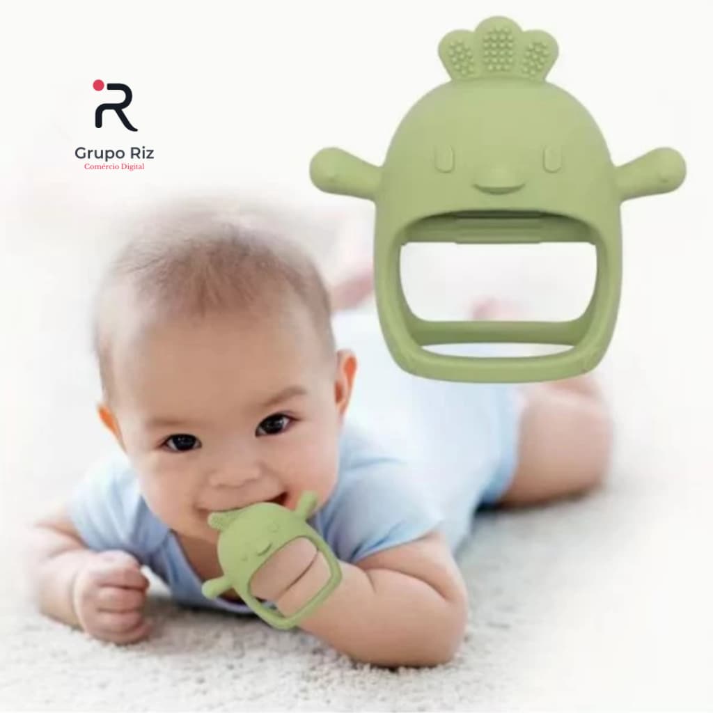 Brinquedos Luva De silicone Para Dentição Bebês Com Mais De 3 Meses Mordedor De Pulso À Prova De Queda Mastigar Sem BPA