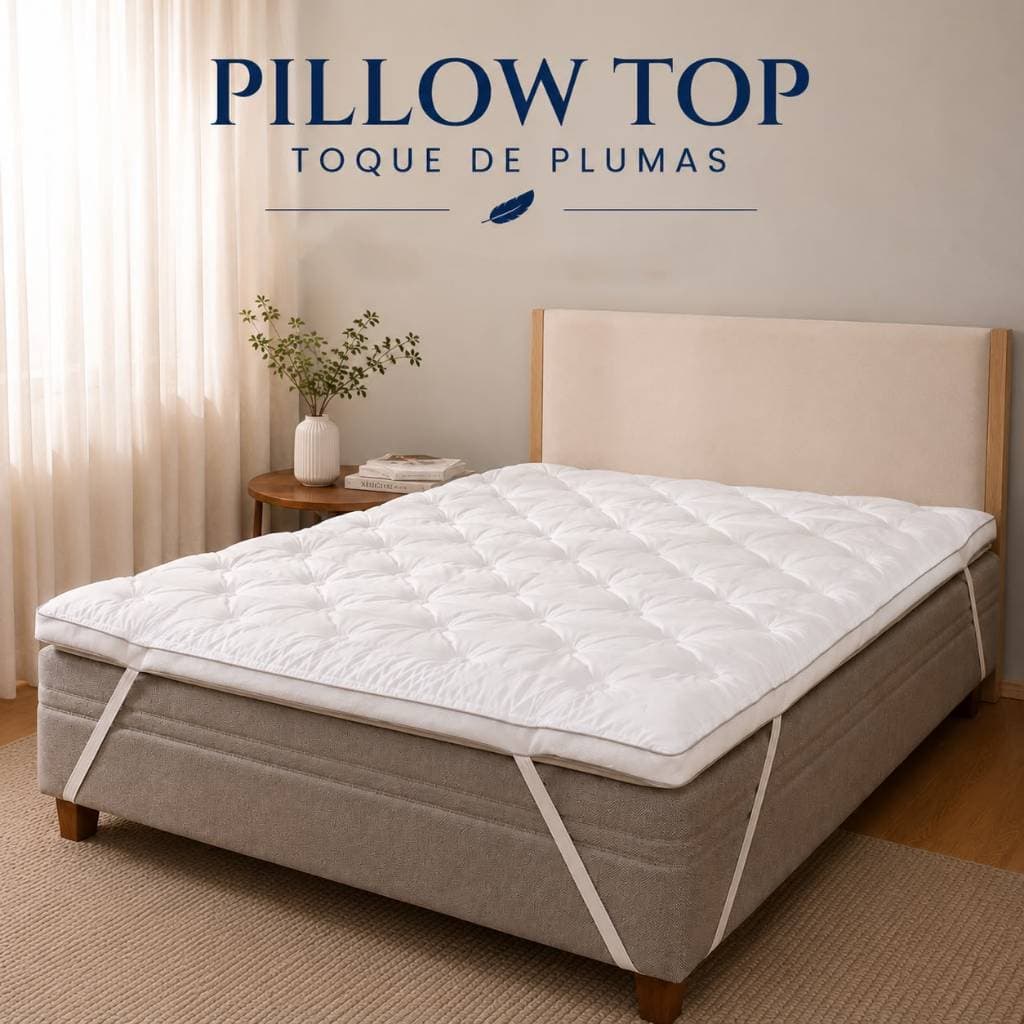 Pillow Top Casal Protetor de Colchão Extra Macio com Elástico - Anti Ácaro