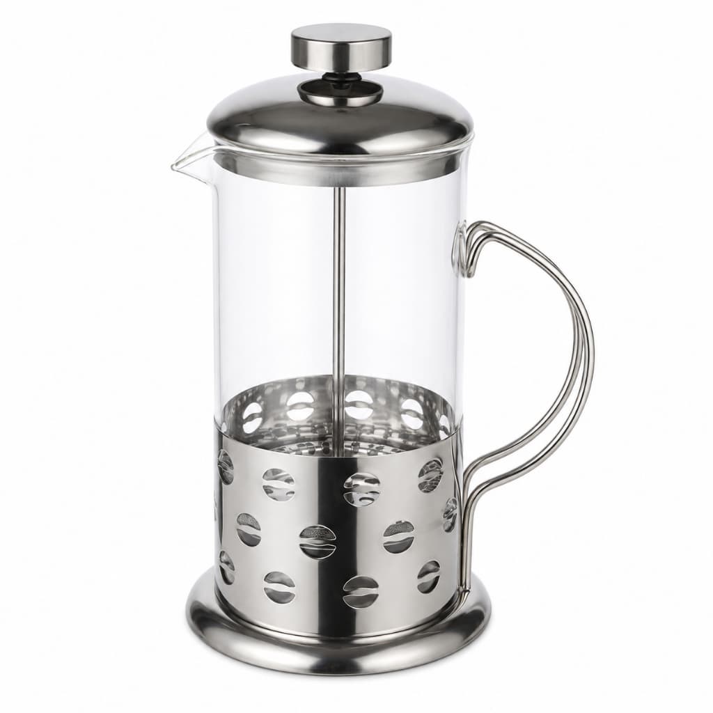 Cafeteira Francesa French Press 600ml Em Vidro E Inox Prensa Para Café E Cremeira