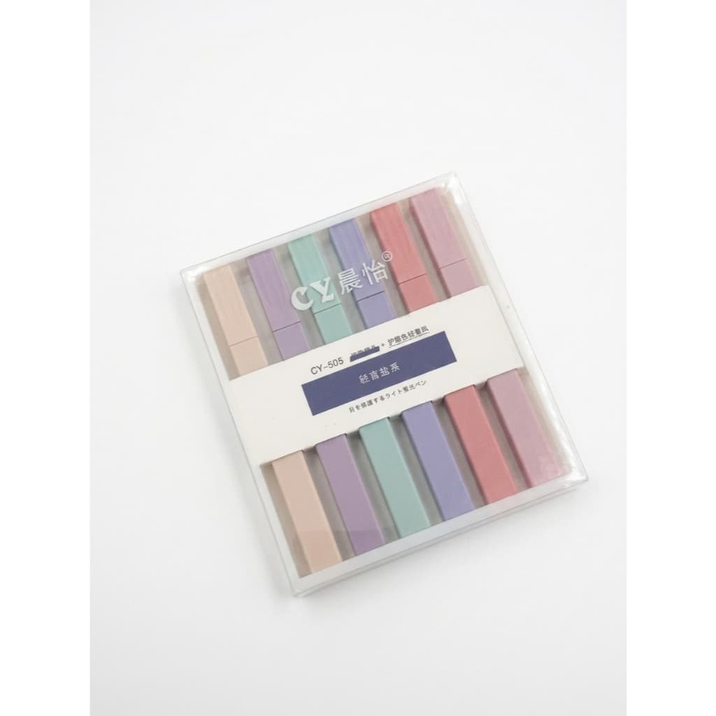Kit Marca-Texto Pastel 6 Cores – Marca Texto Kawaii para Estudos