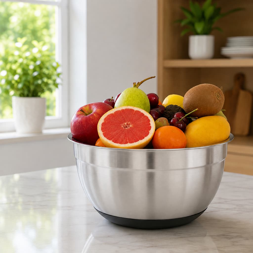 Bowl 28cm Aço Inox Antiderrapante Fundo 4900ml Profissional