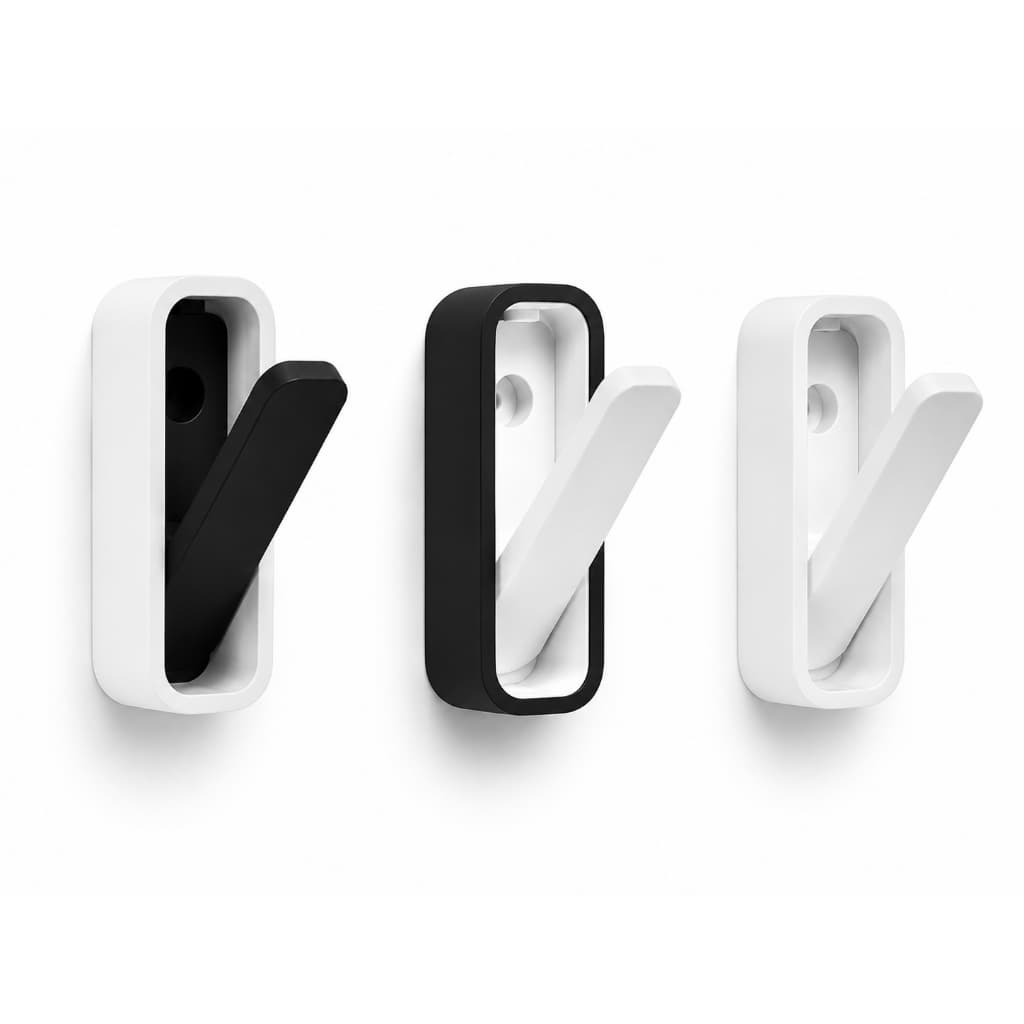 Kit 3 Ganchos Retráteis de Parede | Organizador para Bolsa, Boné, Fone e Acessórios