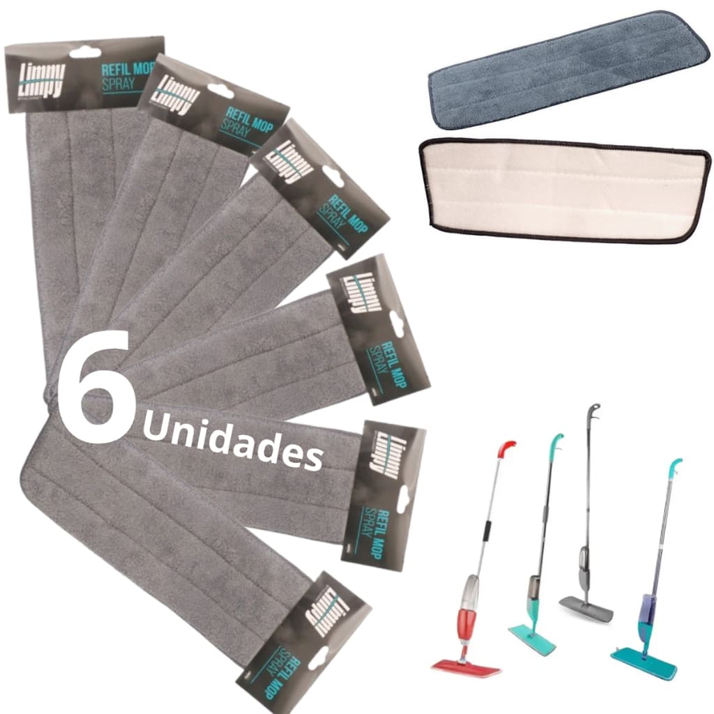 Refil Mop Spray Microfibra Lavavel Mop Lava e Seca MOP2385 Limpy Hauskraft Original