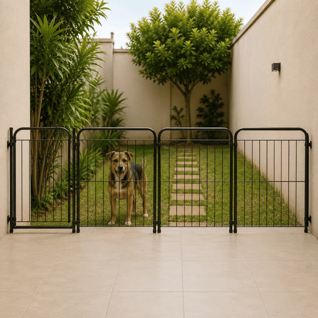 Cercado Pet 65cm com Portão • 2 a 10 Módulos • Grade de Segurança para Cachorro em Aço