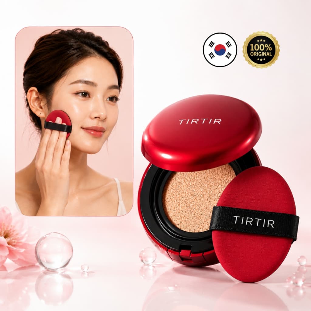 Base TIRTIR Mask Fit Red Cushion 22C Peach Beige Coreana Alta Cobertura 18g Original