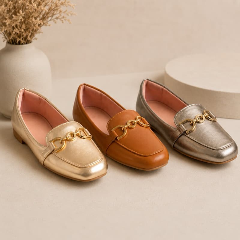 Kit 3 Mocassim Feminino Bico Quadrado abs confort estilo