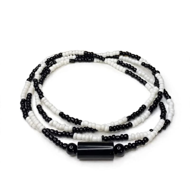 guia  preto e branco, 60cm  preto velho omolu umbanda candomblé