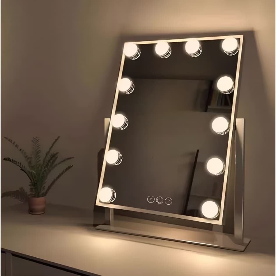 Espelho Maquiagem 9 Led Espelho Alta Definição Espelho Hollywood Quarto Camarim Casa Decoração