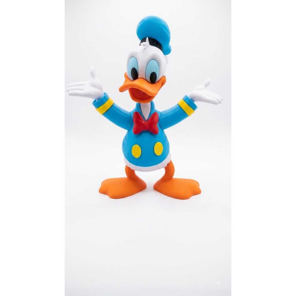 Boneco Pato Donald 21cm Estátua Decorativa Colecionável Impressão 3D Enfeite Quarto Festa