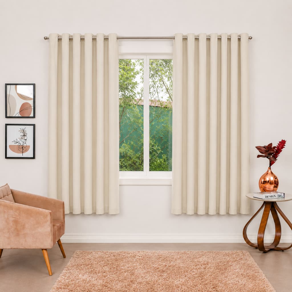Cortina Isabela Oxford 2,80m x 1,60m Sala, Sala de Estar, Quarto