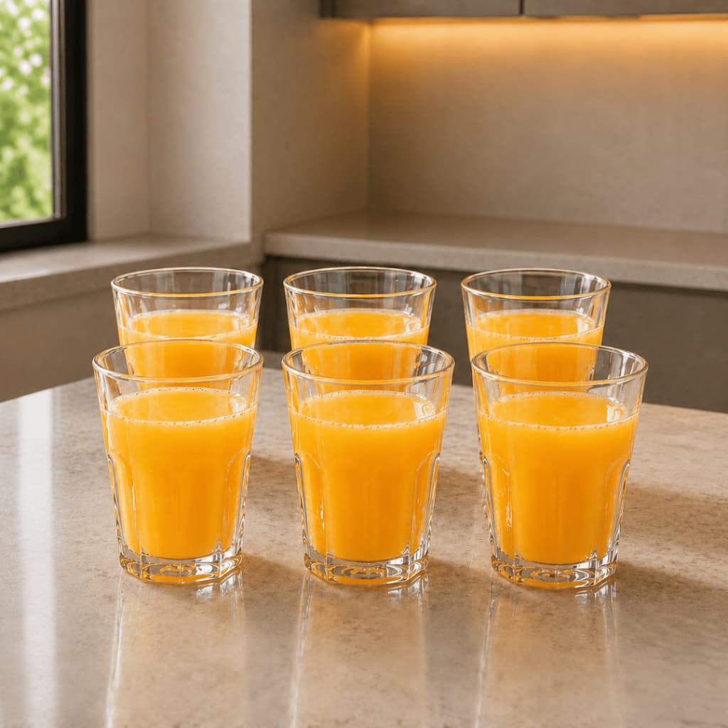 Jogo de Copos 6 PEÇAS Jade Vidro 360ml Resistente Transparente Kit Copo Alto Premium Bar Restaurante