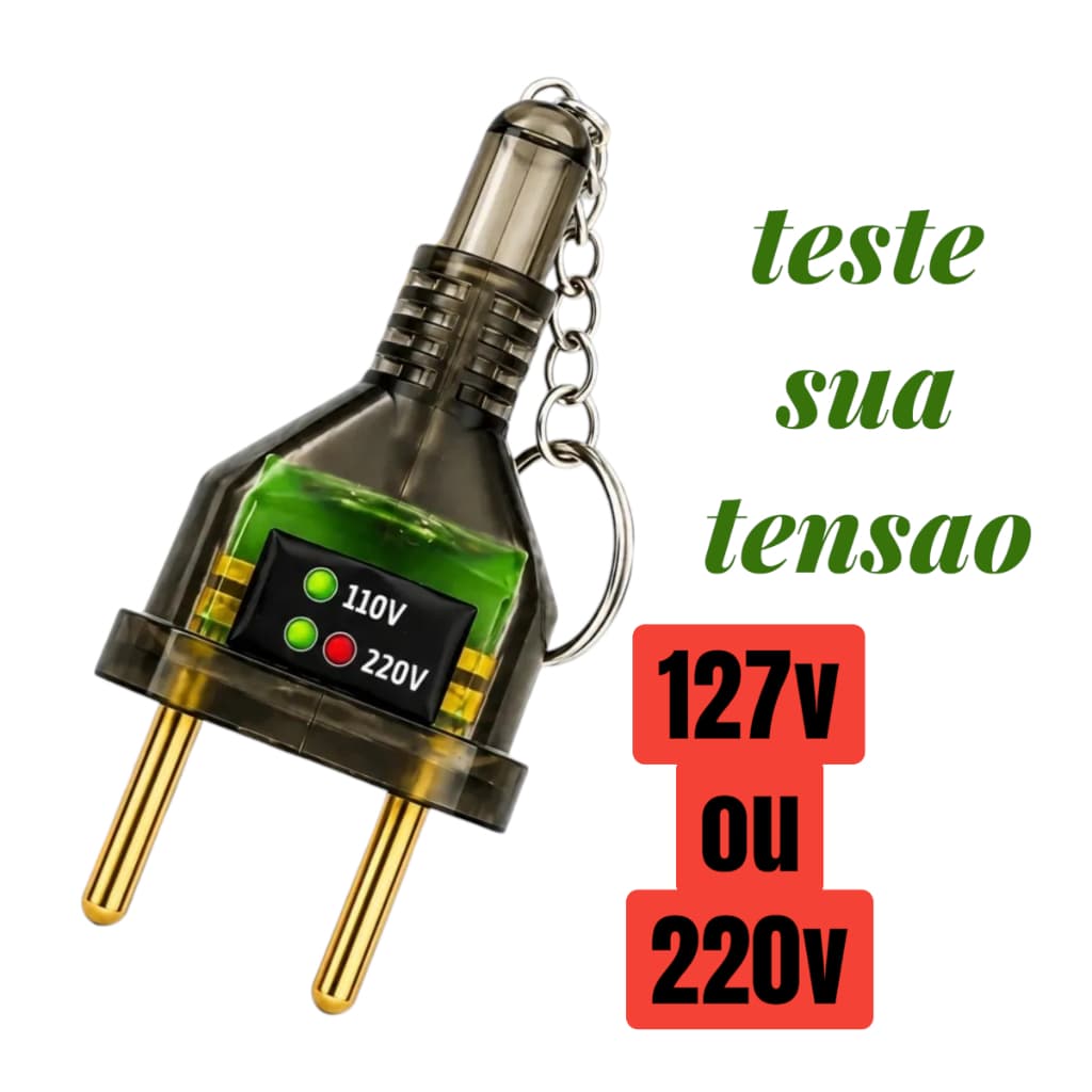 Kit 5x Tomadas para teste chaveiro identificador de tensão 110v ou 220v