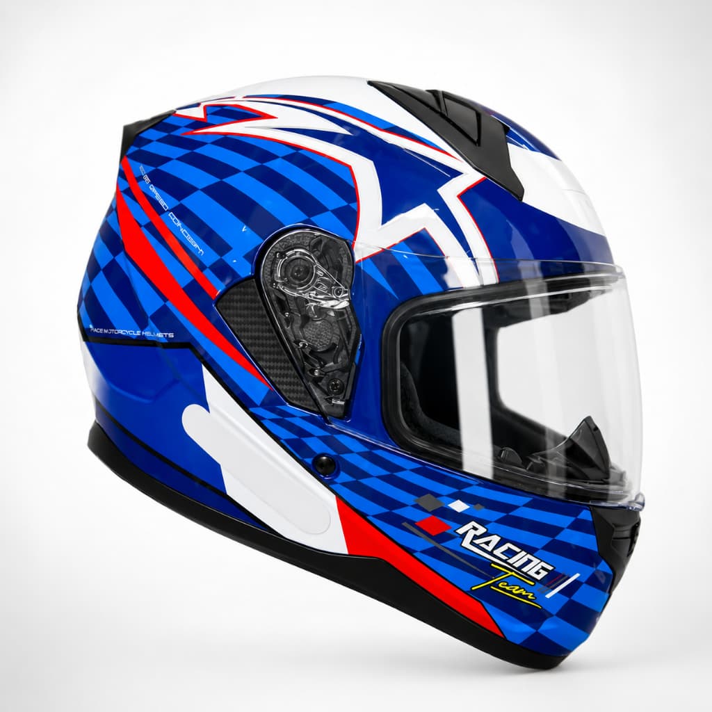 Capacete Moto Race Tech Sector Grid França + Narigueira Masculino Feminino Original Novo
