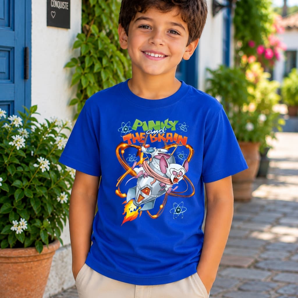 camiseta Premium camisa pink e cerebro lançanemto infantil adulto e plus size