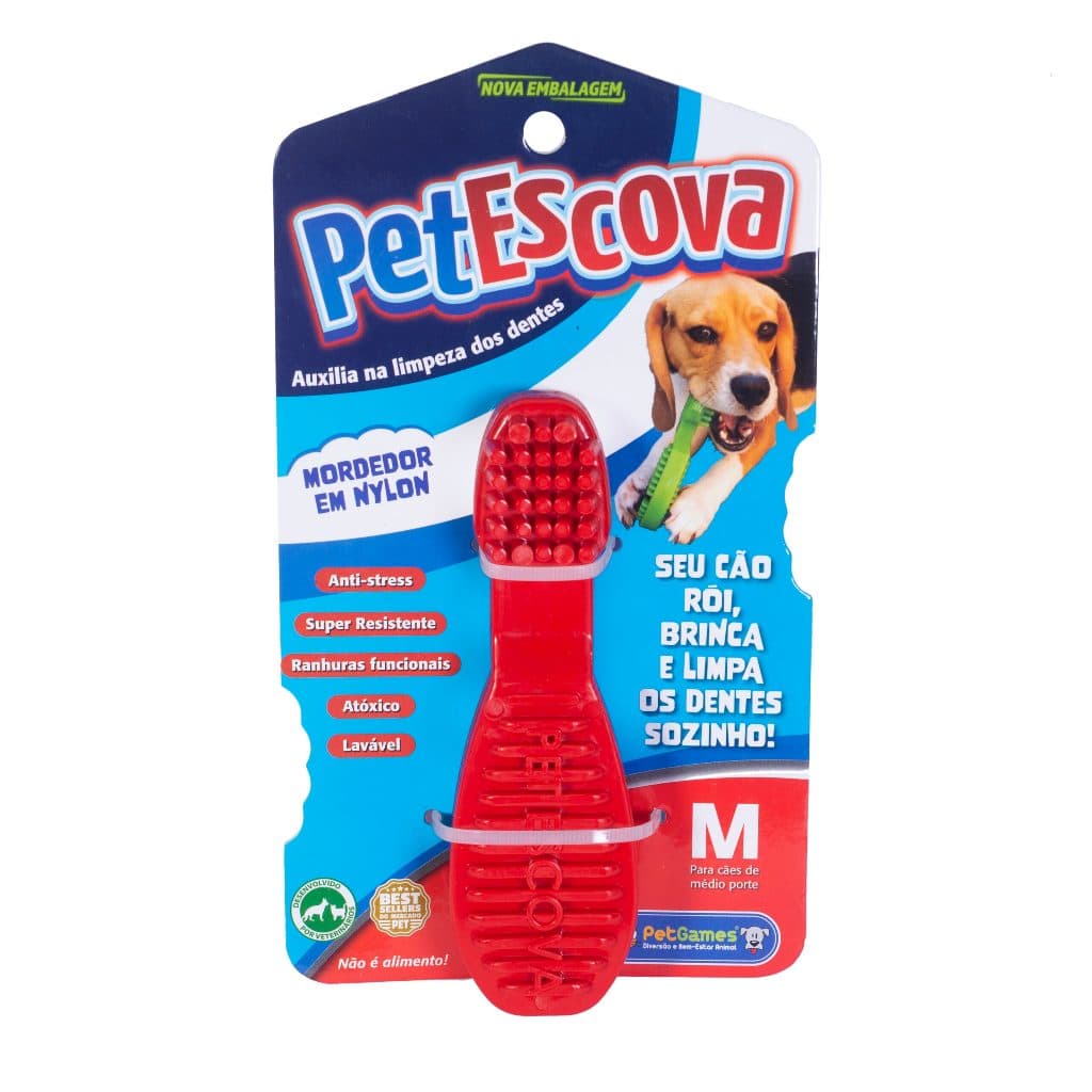 Mordedor De Nylon P/ Cães Pet Games Pet Escova Tamanho Grande