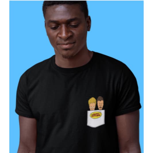 camiseta algodão Beavis Butt-head  rock n'roll anos 90 malha super macia e confortável