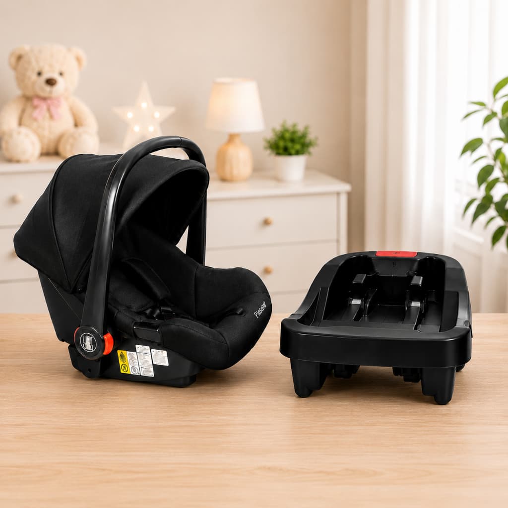 BEBE CONFORTO CADEIRINHA CARRO  0+ NINA PRETO CONFORTAVEL + BASE VEICULAR PARA AUTOMOVEIS PASSEAR