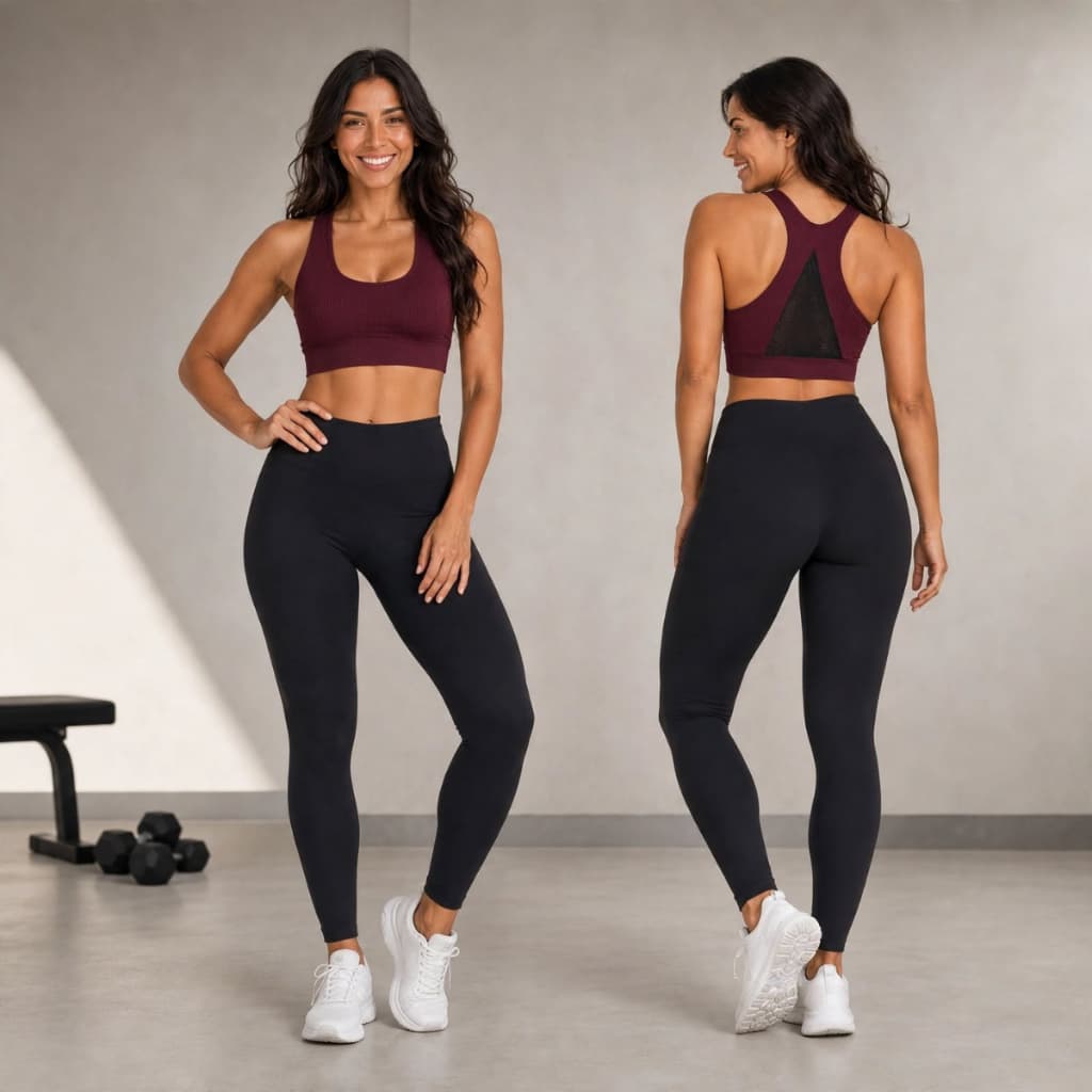 Top Triângulo Cropped Fitness Bojo Removível e Tela nas Costas Poliéster Elastano