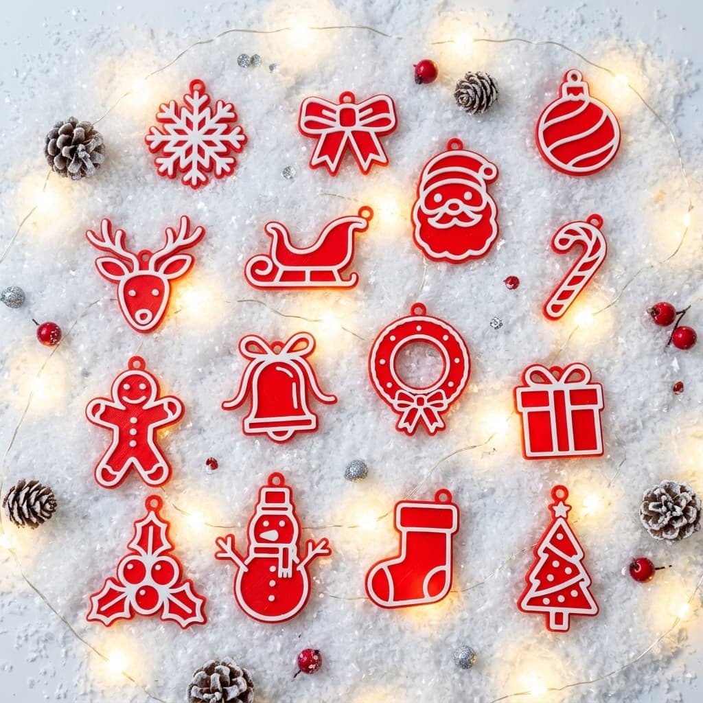Kit 15 Enfeites de Natal Para Árvore: Decoração Elegante e Luxuosa