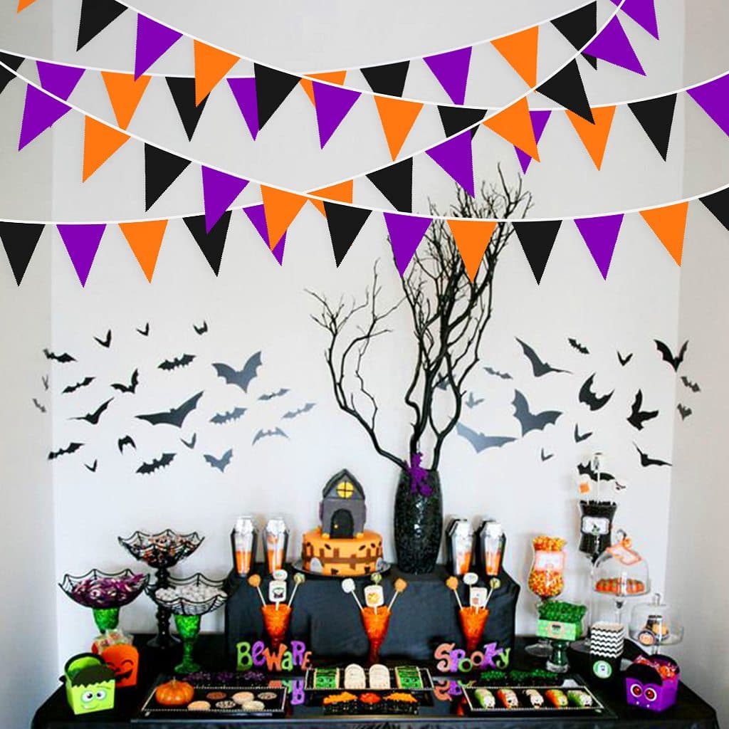 Varal Bandeirinha de Halloween TNT 4 Metros Decoracao de Festa Decorativo Dia Das Bruxas