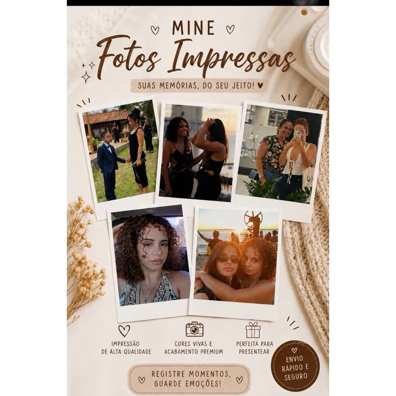 Fotos Estilo Polaroide Personalizadas Impressas Foto Retrô Estilo Polaroid Kit Fotos impressas