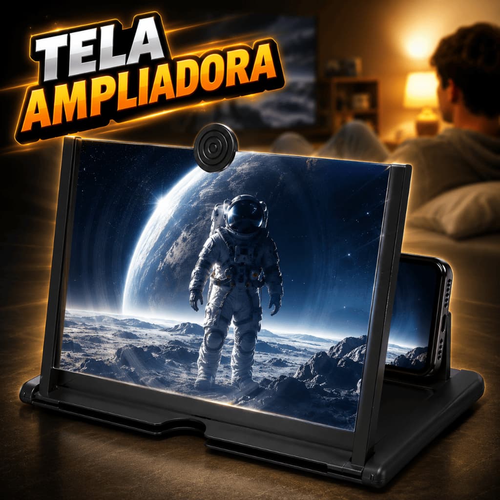 Ampliador de Tela para Celular Dobrável Portátil Suporte para Vídeos Filmes Leitura