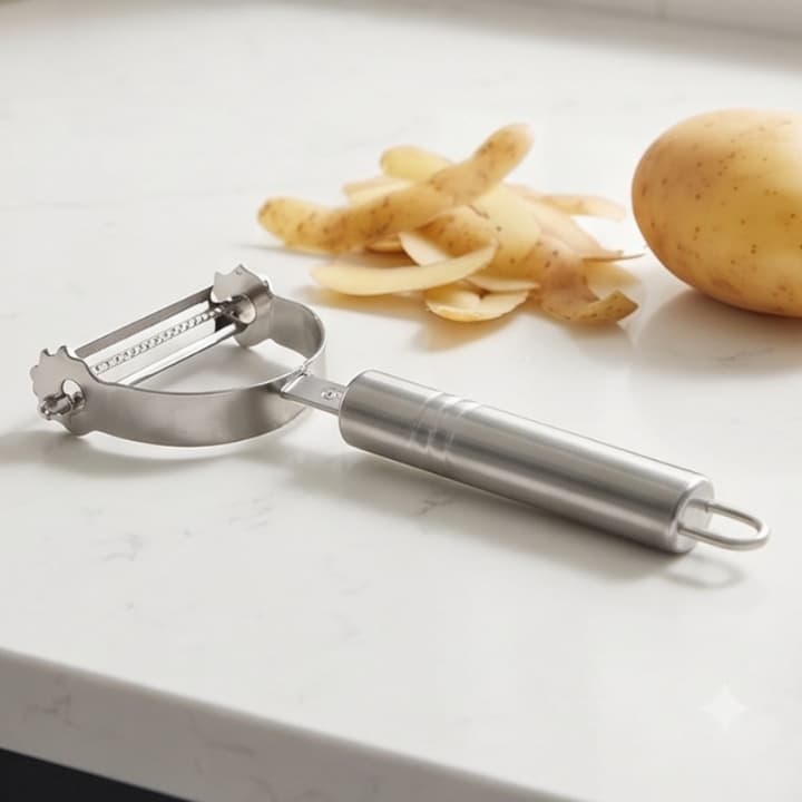 Descascador Premium De Legumes Profissional Lamina Super Afiada Ergonômico Anatômico Inox Durável Cozinha Restaurante