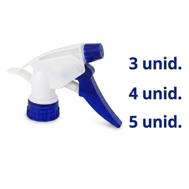 borrifador (3, 4 ou 5 unidades) pulverizador spray leque ou off Rosca padrão garrafa pet com mangueirinha de 18cm