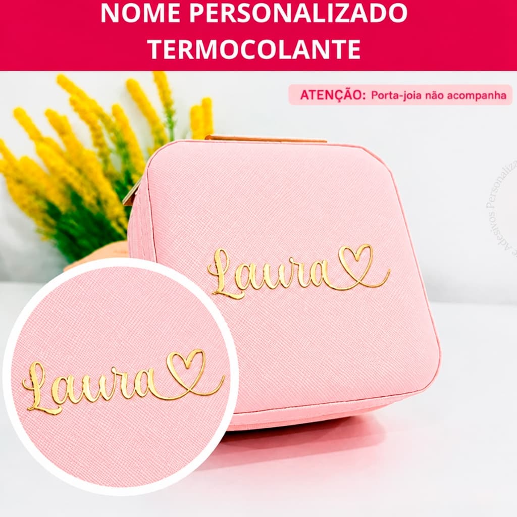 20/30/40 (Coração no final do nome) nomes adesivos termocolantes personalizados com glifos