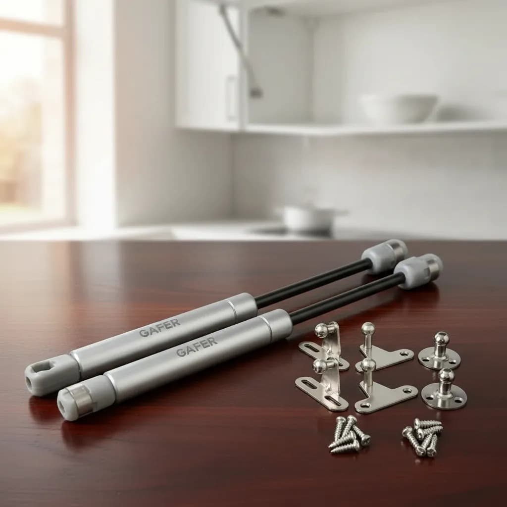 Amortecedor Pistao Gas 80 N Para Porta Basculante Armario Cozinha Moveis Kit Com 2 Peças