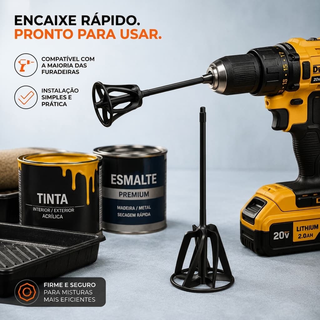 10x Misturador Tinta Furadeira Batedor Hélice Haste Agitador Profissional Massa Verniz Parafusadeira Resistente 17cm
