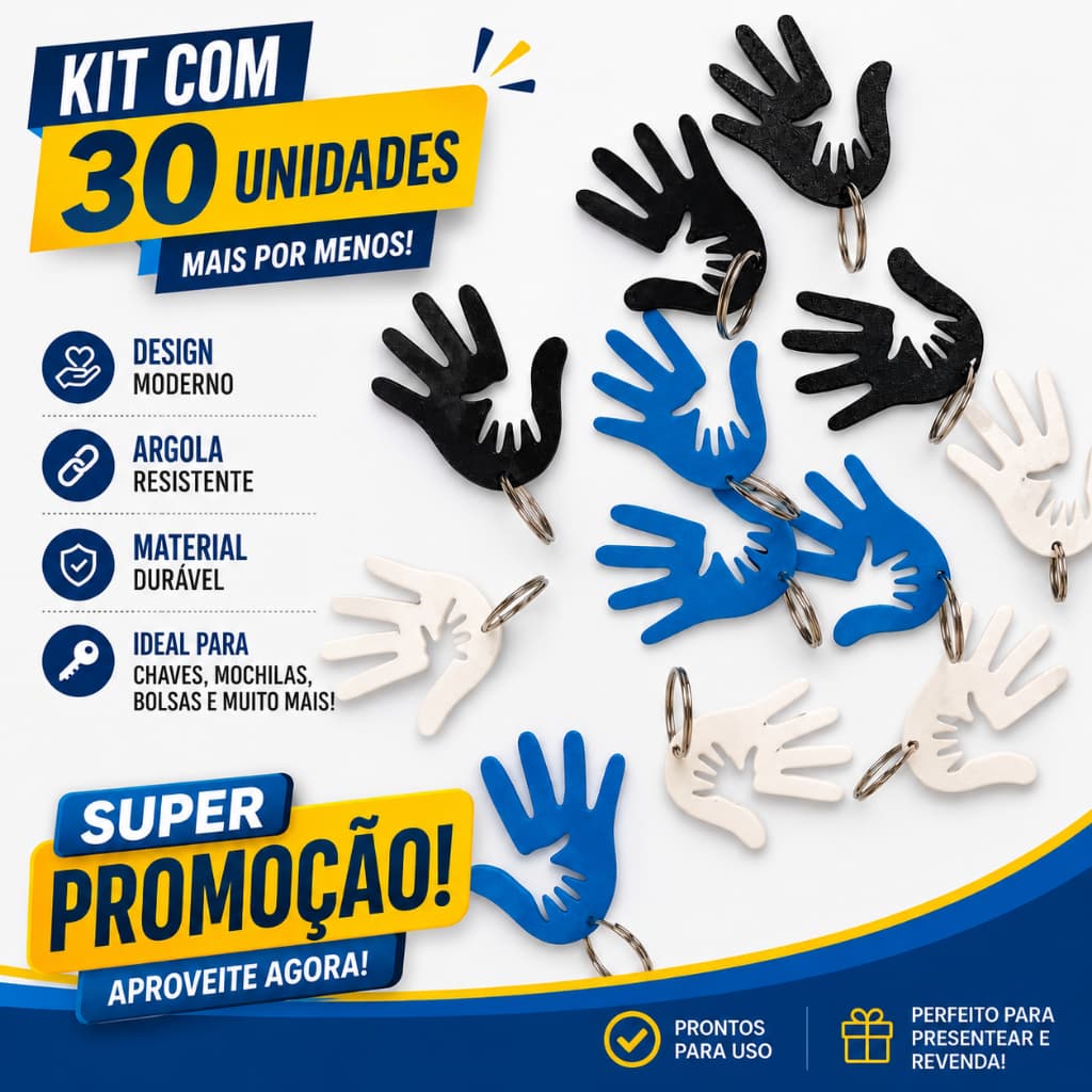 Chaveiro brinde de mão mãe e filho ótimo para dar de lembrancinha, presente dia das mães pais