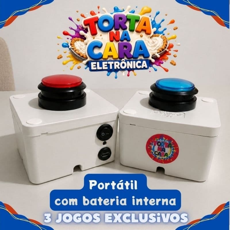 Passa ou repassa torta na cara, automática, portátil com bateria interna.