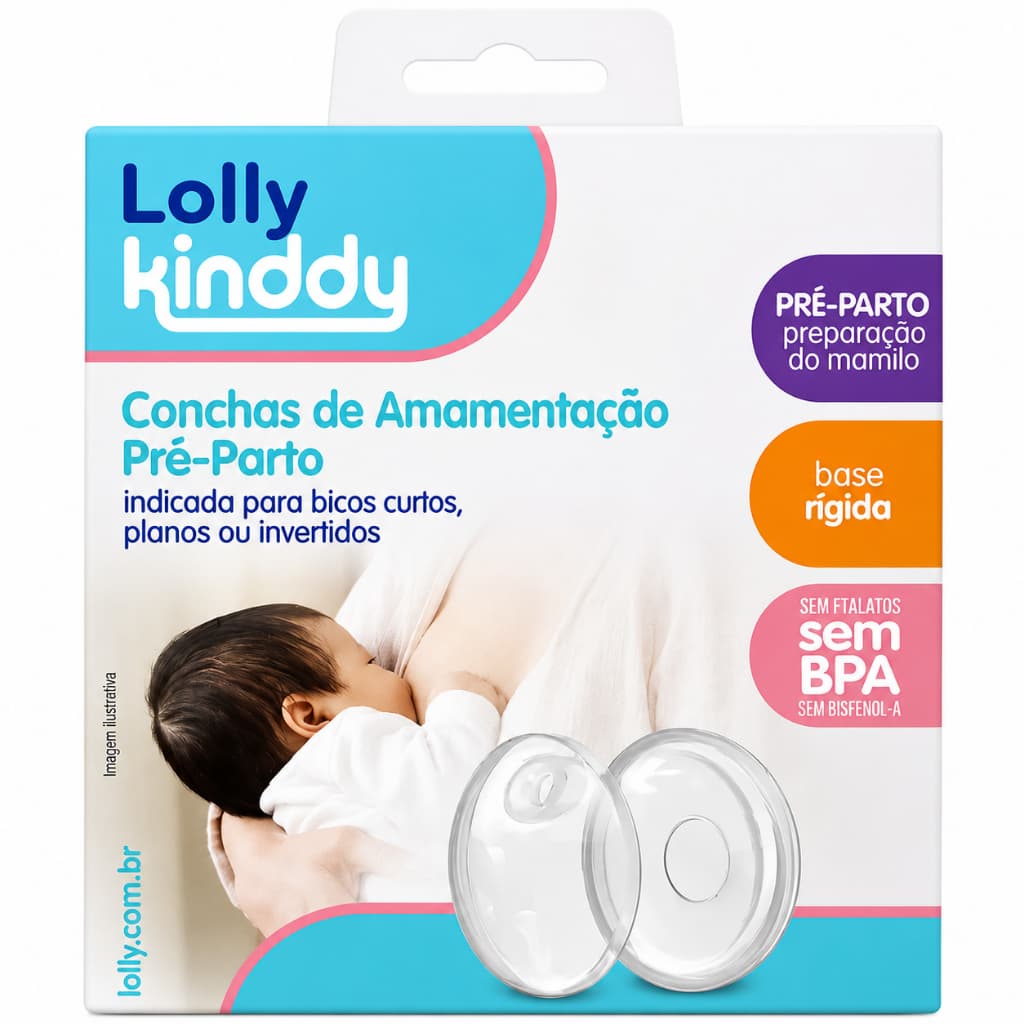 CONCHA DE AMAMENTAÇÃO PRÉ PARTO RÍGIDA - LOLLY KINDDY