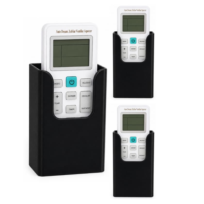 Suporte para Controle de Ar-Condicionado e TV Organizador de Parede Sem Furo 3M Sala Quarto Porta Controle Remoto
