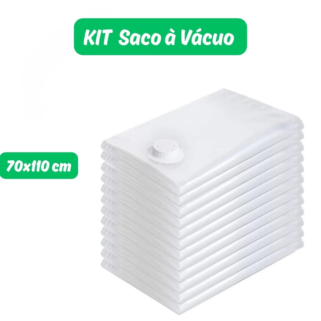 Saco a Vácuo Grande 70x110 Organizador Edredom Cobertor Roupa de Cama Guarda Roupa
