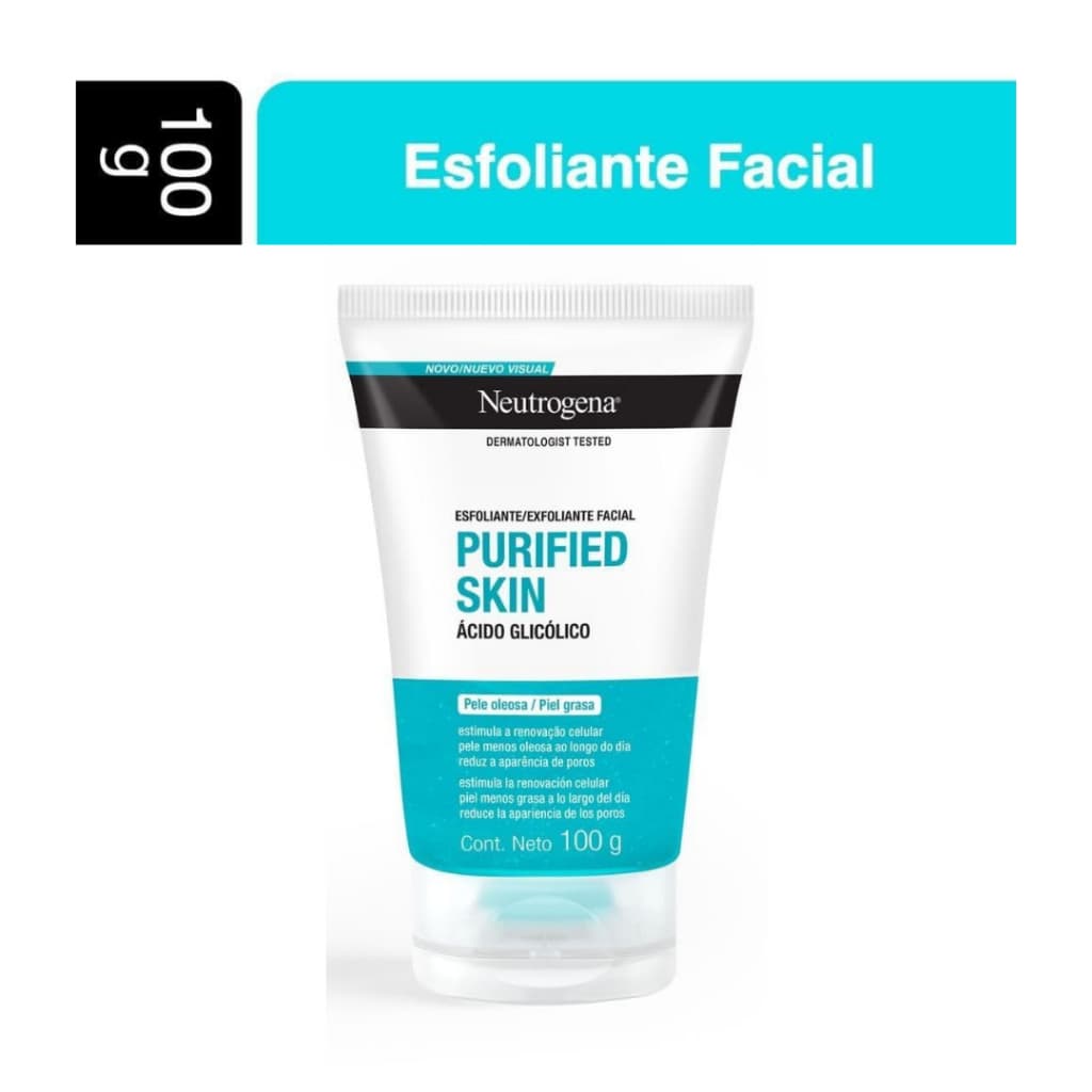 Esfoliante Facial Neutrogena Purified Skin 100g Anti-Oleosidade Skincare Perfeito