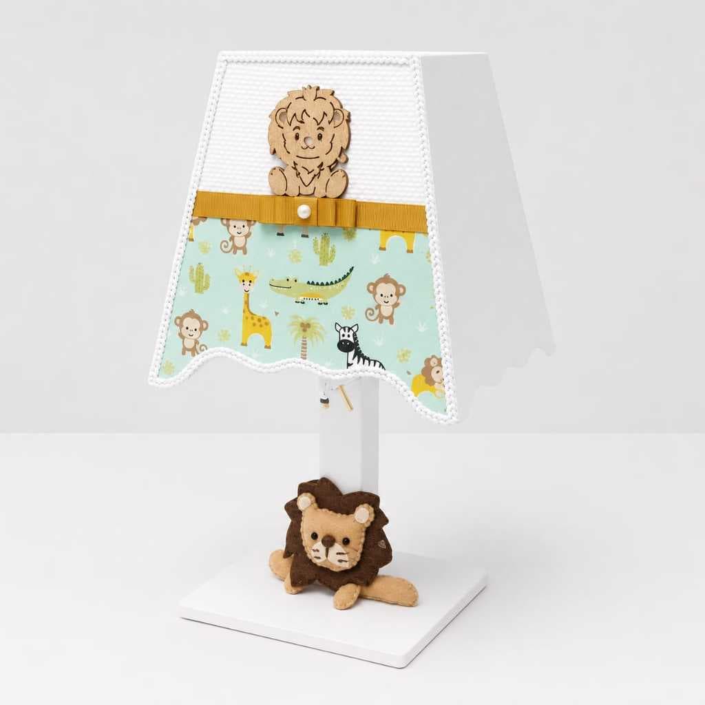 Kit Higiene bebé Abajur MDF Modelo Safari