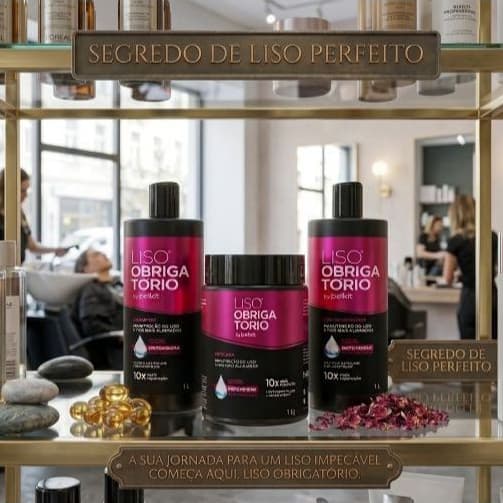 Liso Obrigatório Belkit Kit Capilar de 1 litro 3 Produtos na Caixa