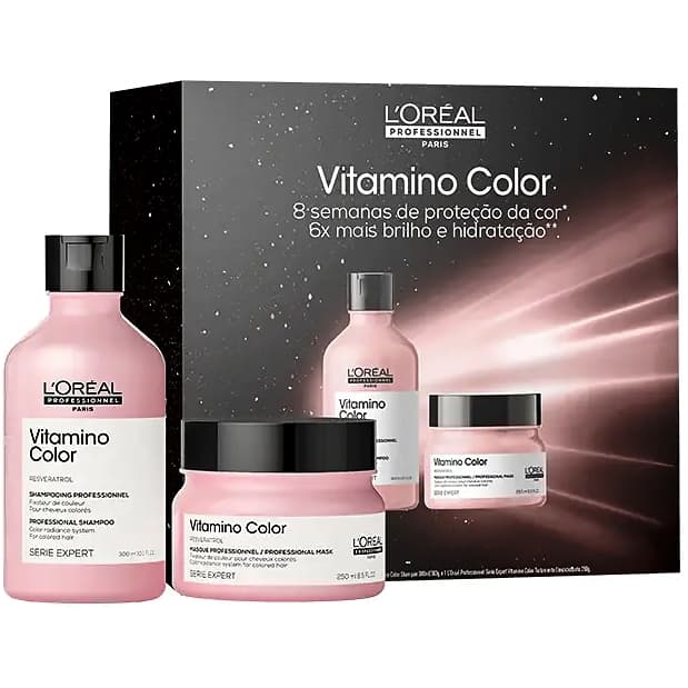COFRET VITAMINO COLOR SHAMPOO LOREAL MASCARA PROTEÇÃO DE COLORAÇÃO