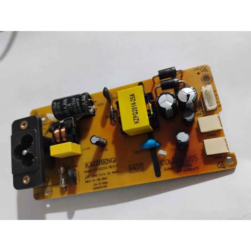 placa fonte monitor 19" HQ 5hq-led um capacitor estufado funcionando