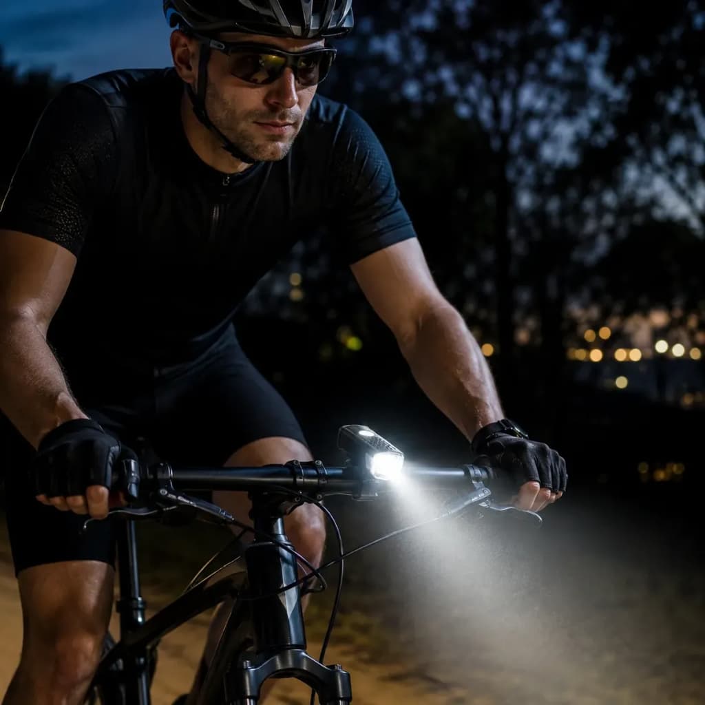 Lanterna Bike Sinalizador Usb Farol Bicicleta Pisca Recarreg Preto - Lanterna Para Bicicleta