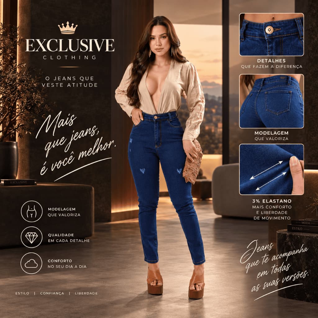 Calça Estilo Mom - Jean Feminina