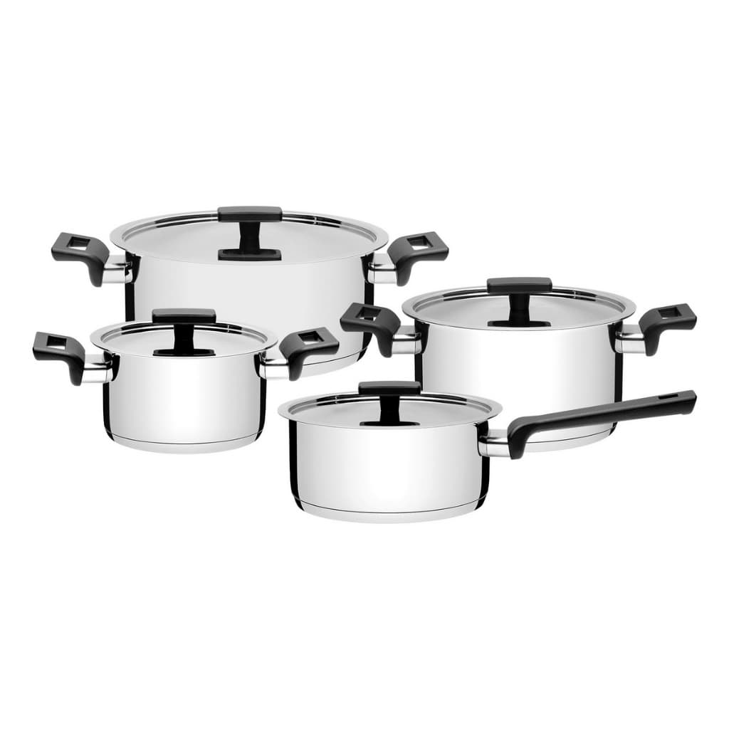 Jogo de Panelas Tramontina Vita em Aço Inox com Fundo Triplo 4 Peças Indução fundo triplo aço inox + alumínio + aço inox