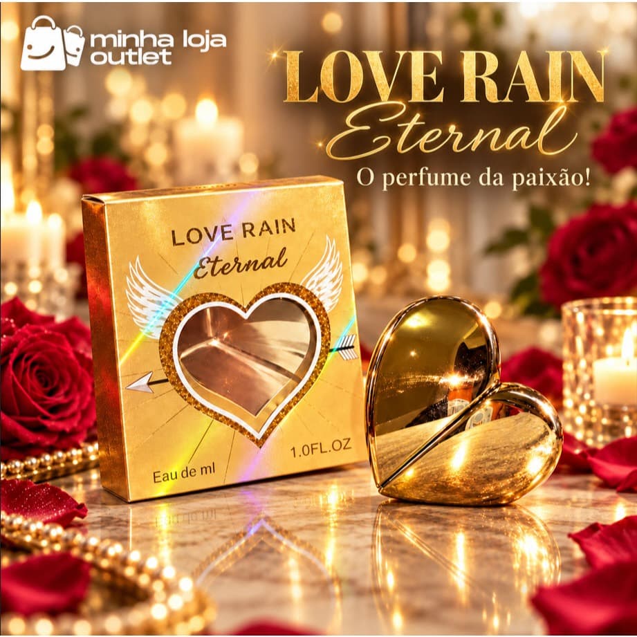 Perfume Feminino Love Rain Eternal 30ml  | Fragrâncias Elegante e Romântica | Excelente Fixação