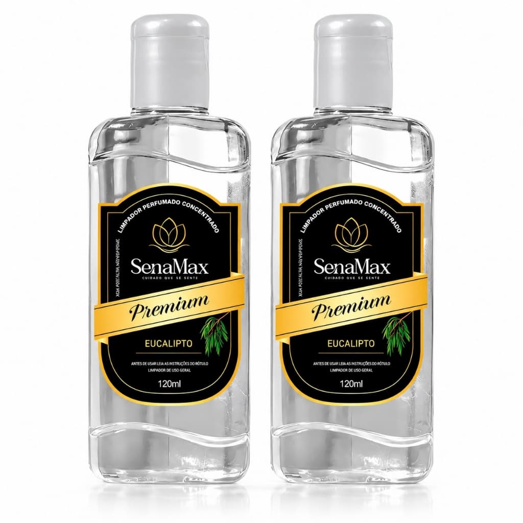 Kit 2 Limpador Perfumado Concentrado SenaMax Premium Eucalipto 120ml Limpeza e Perfume para Casa