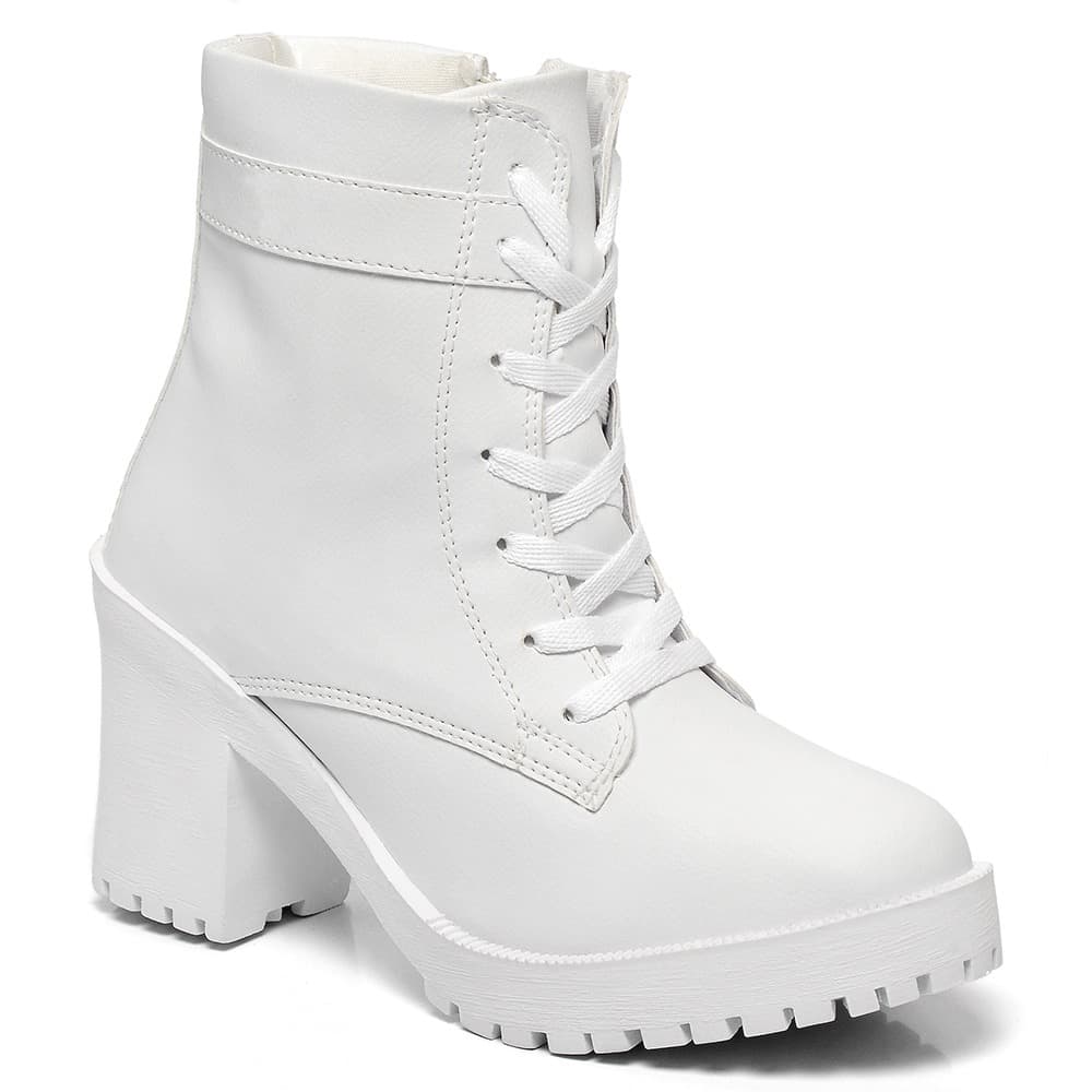 Bota cano médio Salto alto Feminino Plataforma Sapato Anabela montaria